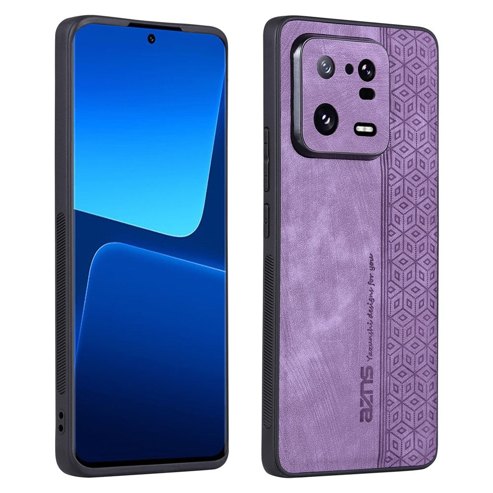 AZNS For Xiaomi 13 5G Imprinted Pattern Anti-Fading PU Leather Coated TPU Cover Anti-slip Cell Phone Case
