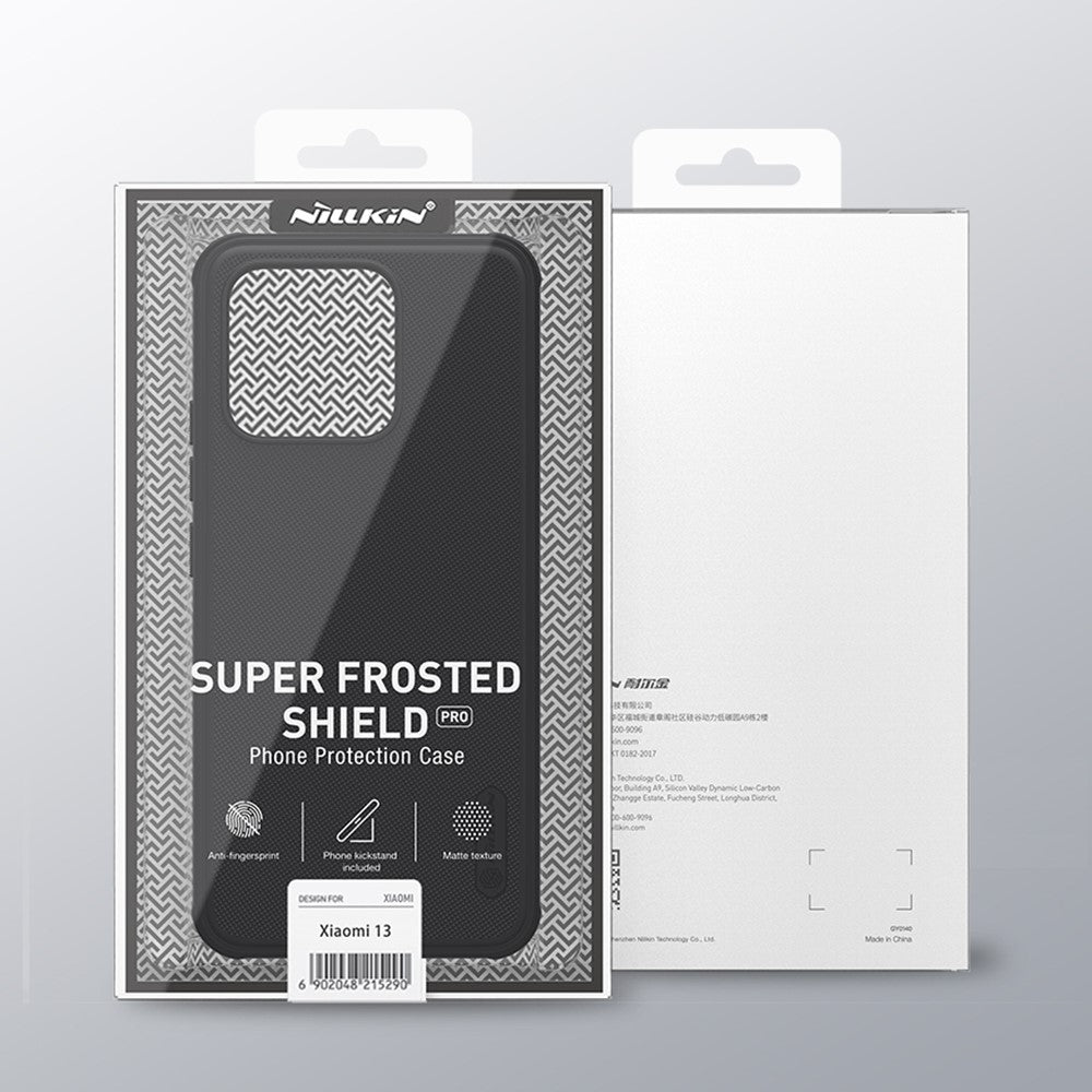 NILLKIN Super Frosted Shield Pro Phone Case for Xiaomi 13 5G, Anti-scratch Matte Finish PC Back TPU Cover