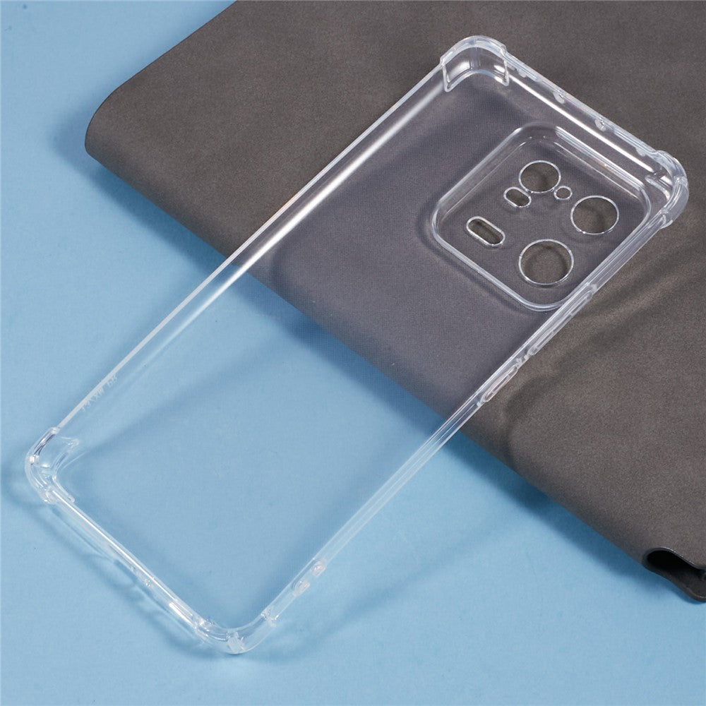 Xiaomi 13 Pro 5G Stötsäkert Genomskinligt Flexibelt TPU mobilskal Halkfritt Mobilmobil Baksida Skal