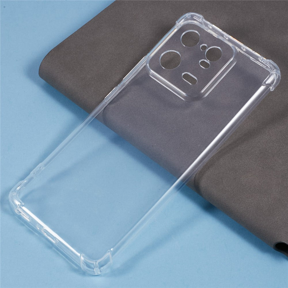 Xiaomi 13 Pro 5G Stötsäkert Genomskinligt Flexibelt TPU mobilskal Halkfritt Mobilmobil Baksida Skal