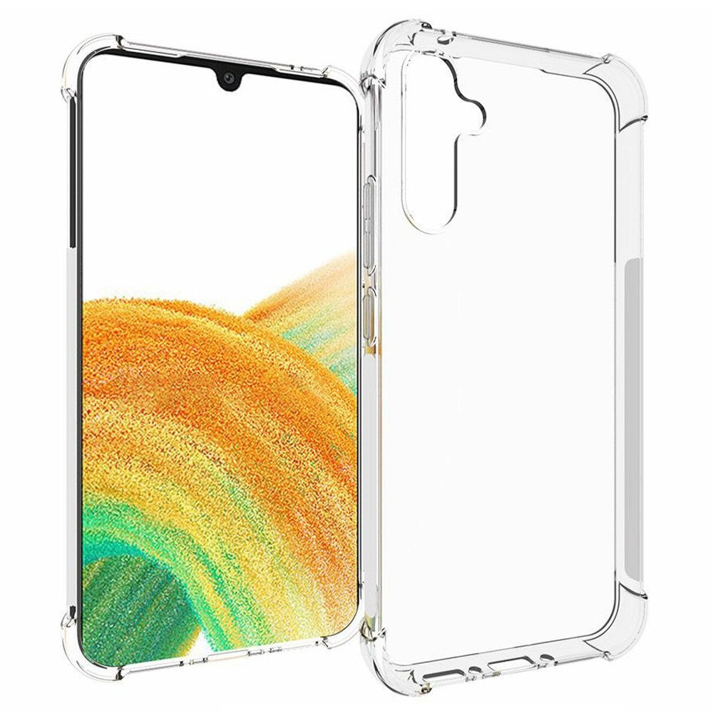 For Samsung Galaxy A34 5G Anti-Dust Thickened Corner Clear Soft TPU Phone Case Non-Slip Mobile Phone Back Cover Shell