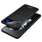 SULADA For Samsung Galaxy Z Flip4 5G PU Leather Coated TPU + PC Anti-fall Phone Case Scratch-resistant Cell Phone Cover