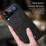 SULADA For Samsung Galaxy Z Flip4 5G PU Leather Coated TPU + PC Anti-fall Phone Case Scratch-resistant Cell Phone Cover