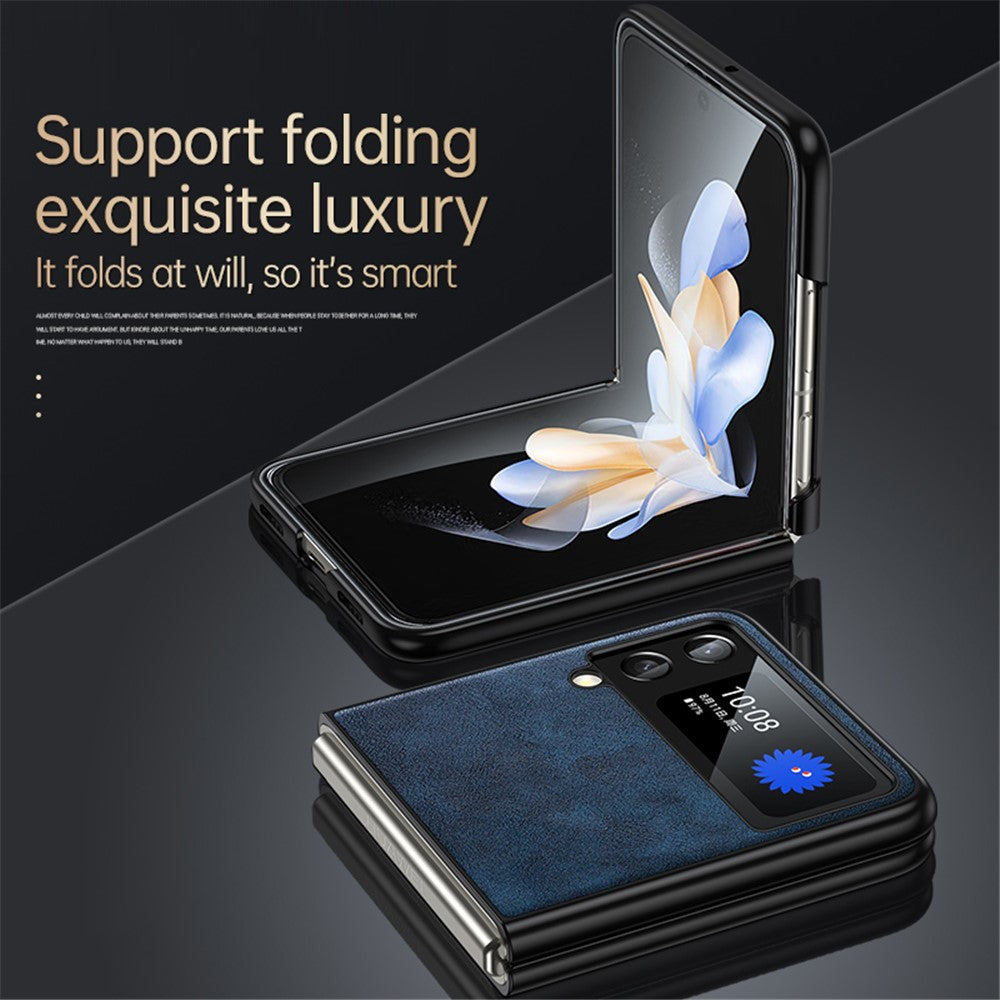 SULADA For Samsung Galaxy Z Flip4 5G PU Leather Coated TPU + PC Anti-fall Phone Case Scratch-resistant Cell Phone Cover