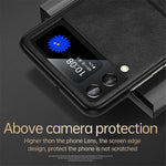 SULADA For Samsung Galaxy Z Flip4 5G PU Leather Coated TPU + PC Anti-fall Phone Case Scratch-resistant Cell Phone Cover