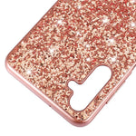 Til Samsung Galaxy A54 5G Dråbesikker Glitrende Paillet-telefoncover Elektropletteret TPU-ramme Hard PC Bagcover