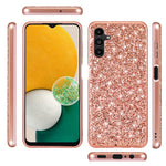 Til Samsung Galaxy A54 5G Dråbesikker Glitrende Paillet-telefoncover Elektropletteret TPU-ramme Hard PC Bagcover