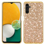 Til Samsung Galaxy A54 5G Dråbesikker Glitrende Paillet-telefoncover Elektropletteret TPU-ramme Hard PC Bagcover