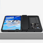 For Huawei Mate X2 5G Phone Case Scratch-resistant Hinge Protection PU Leather + PC Back Cover with Tempered Glass Screen Film