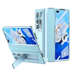 For Huawei Mate X2 5G Phone Case Scratch-resistant Hinge Protection PU Leather + PC Back Cover with Tempered Glass Screen Film