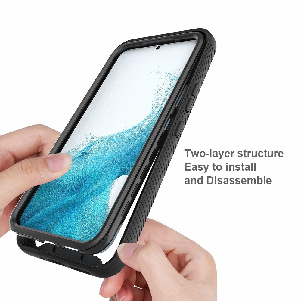 For Samsung Galaxy A54 5G Scratch Proof Hard Acrylic + PC + Soft TPU Phone Case Clear Back Cover