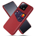 For Xiaomi 13 Pro 5G Cloth Texture PU Leather Coated PC Case Anti-scratch Card Holder Phone Cover