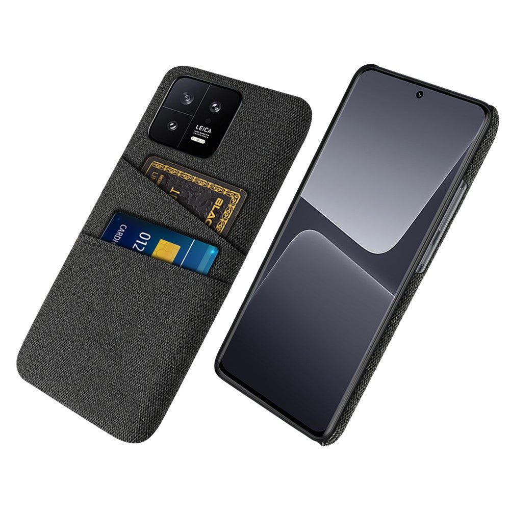 For Xiaomi 13 5G Cloth Texture Dual Card Slots PC Case Anti-scratch Phone Protective Cover