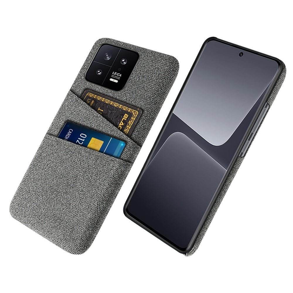 For Xiaomi 13 5G Cloth Texture Dual Card Slots PC Case Anti-scratch Phone Protective Cover