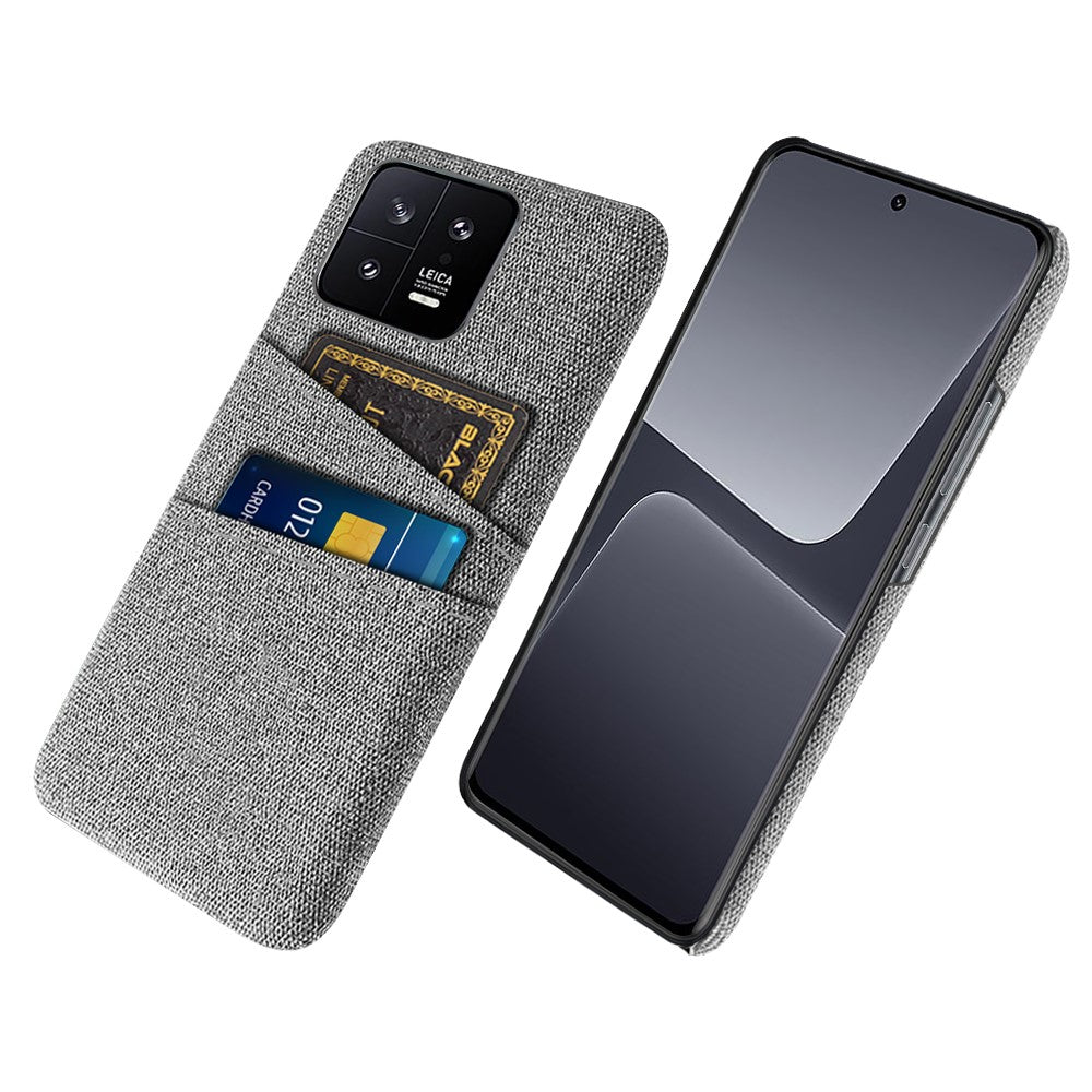 For Xiaomi 13 5G Cloth Texture Dual Card Slots PC Case Anti-scratch Phone Protective Cover