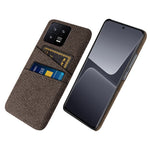 For Xiaomi 13 5G Cloth Texture Dual Card Slots PC Case Anti-scratch Phone Protective Cover