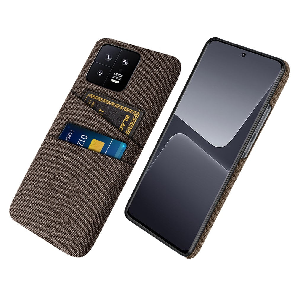 For Xiaomi 13 5G Cloth Texture Dual Card Slots PC Case Anti-scratch Phone Protective Cover