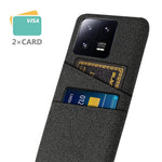 For Xiaomi 13 Pro 5G Cloth Texture Dual Card Slots Phone Case Drop-proof Back Cover