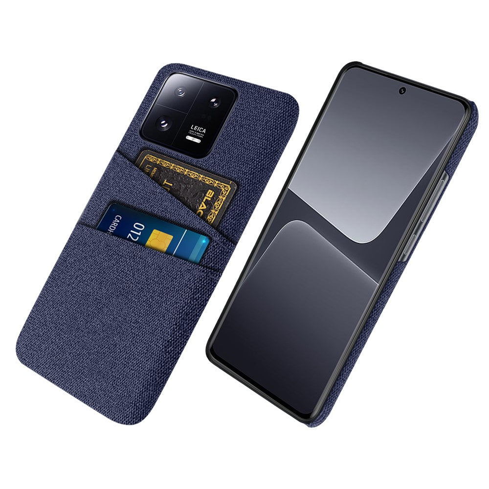 For Xiaomi 13 Pro 5G Cloth Texture Dual Card Slots Phone Case Drop-proof Back Cover