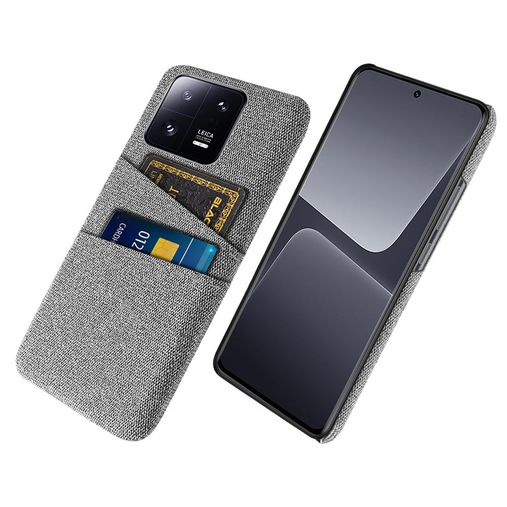 For Xiaomi 13 Pro 5G Cloth Texture Dual Card Slots Phone Case Drop-proof Back Cover