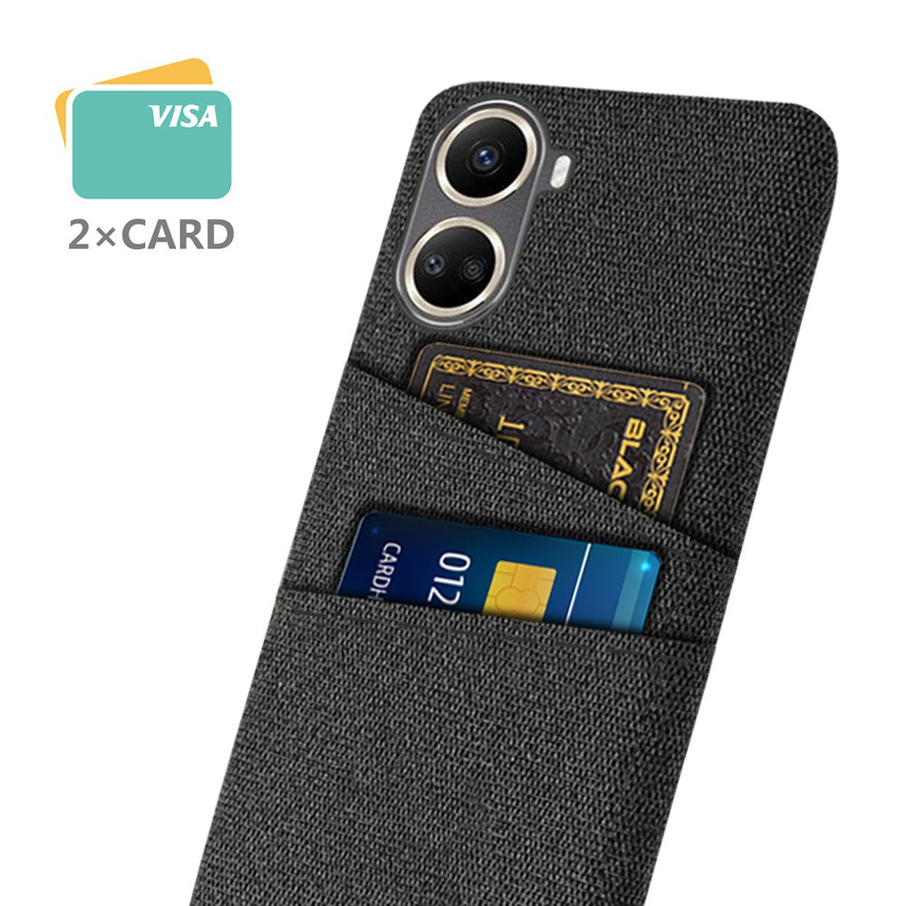 For Huawei nova 10 SE 4G Cloth Texture Dual Card Slots Protective Case Shockproof Cell Phone Cover