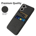 For Huawei nova 10 SE 4G Cloth Texture Dual Card Slots Protective Case Shockproof Cell Phone Cover