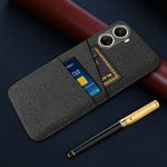 For Huawei nova 10 SE 4G Cloth Texture Dual Card Slots Protective Case Shockproof Cell Phone Cover