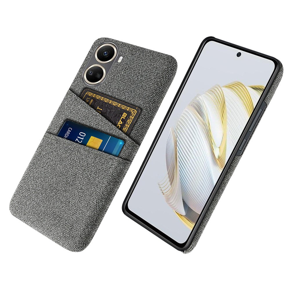 For Huawei nova 10 SE 4G Cloth Texture Dual Card Slots Protective Case Shockproof Cell Phone Cover