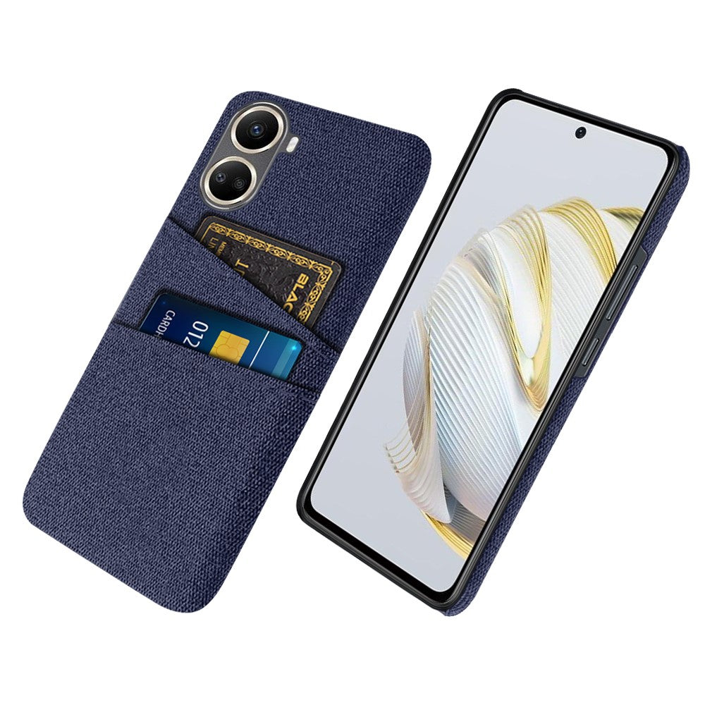 For Huawei nova 10 SE 4G Cloth Texture Dual Card Slots Protective Case Shockproof Cell Phone Cover