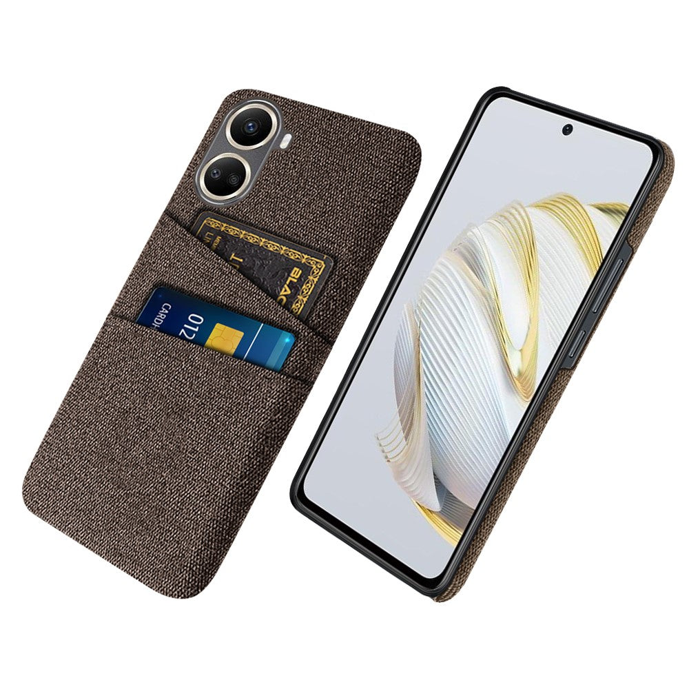 For Huawei nova 10 SE 4G Cloth Texture Dual Card Slots Protective Case Shockproof Cell Phone Cover