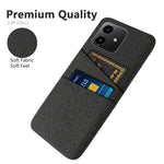 For Honor Play6C 4G Shockproof Cloth Texture Phone Case Dual Card Slots Hard PC Protective Mobile Phone Cover
