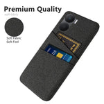 For Honor Play 40 Plus 5G Telefoncover med stoftekstur Dobbelte kortpladser Stødsikkert hårdt PC-cover
