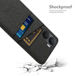 For Honor Play 40 Plus 5G Telefoncover med stoftekstur Dobbelte kortpladser Stødsikkert hårdt PC-cover