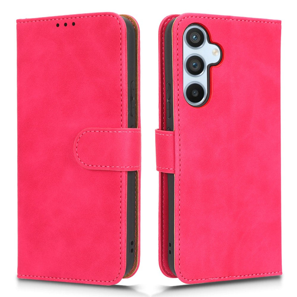 Telefoncover Til Samsung Galaxy A54 5G Skin-Touch Feeling Flip Læder Pung Cover Sammenklappeligt Stativ