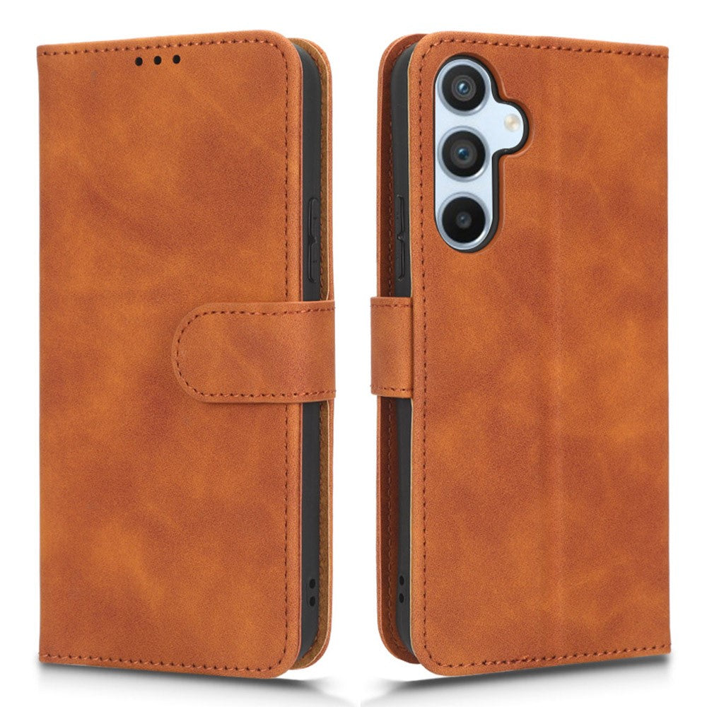 Telefoncover Til Samsung Galaxy A54 5G Skin-Touch Feeling Flip Læder Pung Cover Sammenklappeligt Stativ