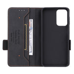 Shockproof Phone Cover For Samsung Galaxy A23 5G (Global Version) Hardware Decor Dual Magnetic Clasp Wallet Stand PU Leather Phone Case