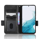 Til Samsung Galaxy A54 5G Anti-Drop PU-læderpung, beskyttende telefoncover med præget trekantmønster, standfunktion og håndrem