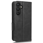 For Samsung Galaxy A34 5G Imprinted Triangle Pattern Phone Cover PU Leather Wallet Stand Cell Phone Case with Wrist Strap