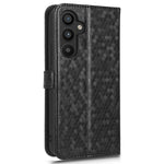 For Samsung Galaxy A34 5G Dot Pattern Imprinted Phone Cover PU Leather Shockproof Wallet Stand Cover with Strap