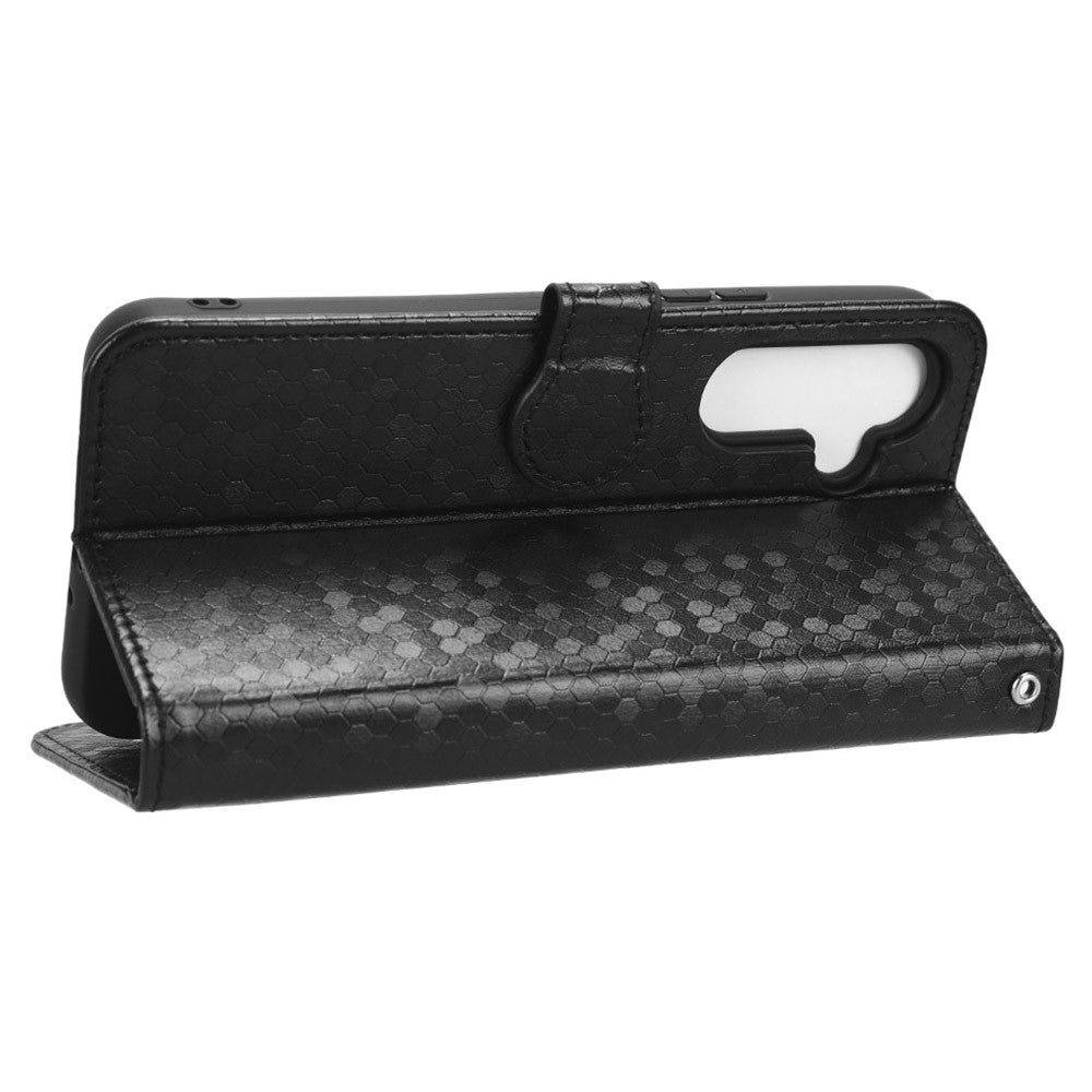 For Samsung Galaxy A54 5G Shockproof Wallet Stand Dot Pattern Imprinted Phone Cover PU Leather Case with Strap