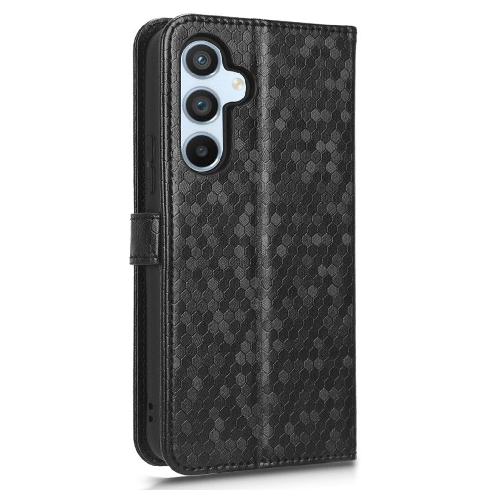For Samsung Galaxy A54 5G Shockproof Wallet Stand Dot Pattern Imprinted Phone Cover PU Leather Case with Strap