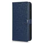 For Samsung Galaxy S23+ Mobile Phone Cover Dot Pattern Imprinted PU Leather Anti-Scratch Wallet Stand Case with Strap