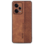 AZNS För Xiaomi Redmi Note 12 Pro 5G PU-läder stativ plånboksfodral med rem präglad mönster mobilfodral kollisionsskyddande PU-läderbelagt TPU-fodral