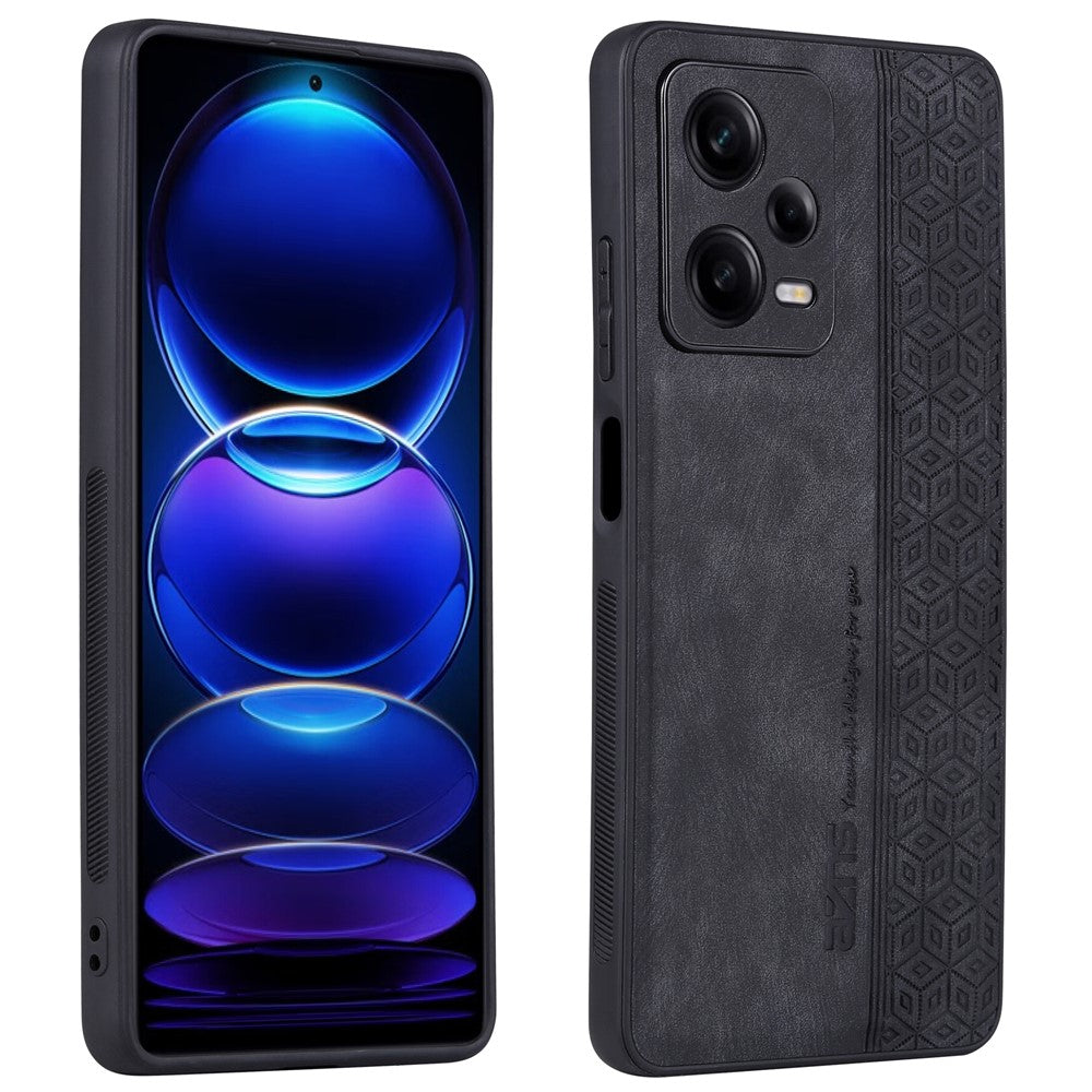 AZNS For Xiaomi Redmi Note 12 Pro+ 5G Imprinted Pattern Phone Case Fall-proof PU Leather Coated TPU Cover