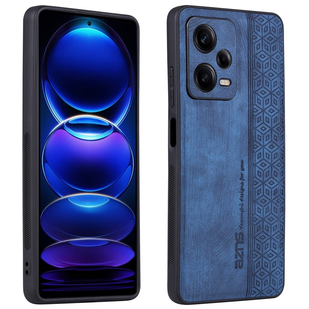 AZNS For Xiaomi Redmi Note 12 Pro+ 5G Imprinted Pattern Phone Case Fall-proof PU Leather Coated TPU Cover