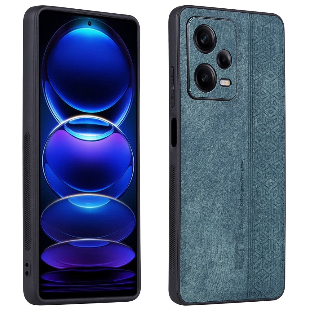 AZNS For Xiaomi Redmi Note 12 Pro+ 5G Imprinted Pattern Phone Case Fall-proof PU Leather Coated TPU Cover