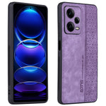 AZNS För Xiaomi Redmi Note 12 Pro+ 5G Mobilskal med prägelmönster Fallsäkert PU-läderbelagt TPU-fodral