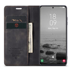 CASEME 013-serien til Samsung Galaxy S23 stativfunktion PU-læderpung cover magnetisk selvabsorberende telefoncover