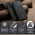 CASEME 013-serien til Samsung Galaxy S23 stativfunktion PU-læderpung cover magnetisk selvabsorberende telefoncover
