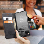 CASEME 013-serien til Samsung Galaxy S23 stativfunktion PU-læderpung cover magnetisk selvabsorberende telefoncover